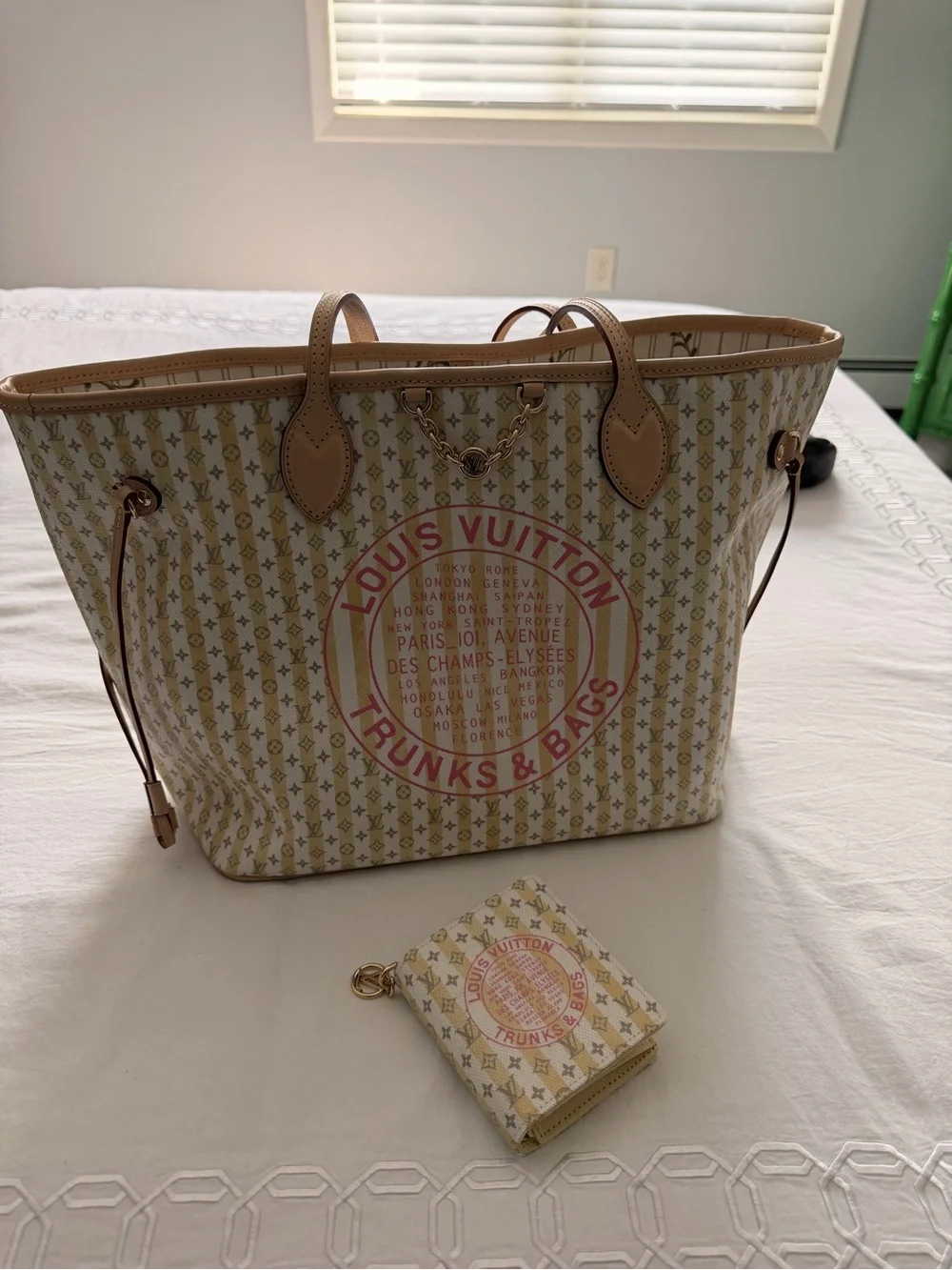 Louis Vuitton Neverfull MM + LV Charms Pocket Wallet